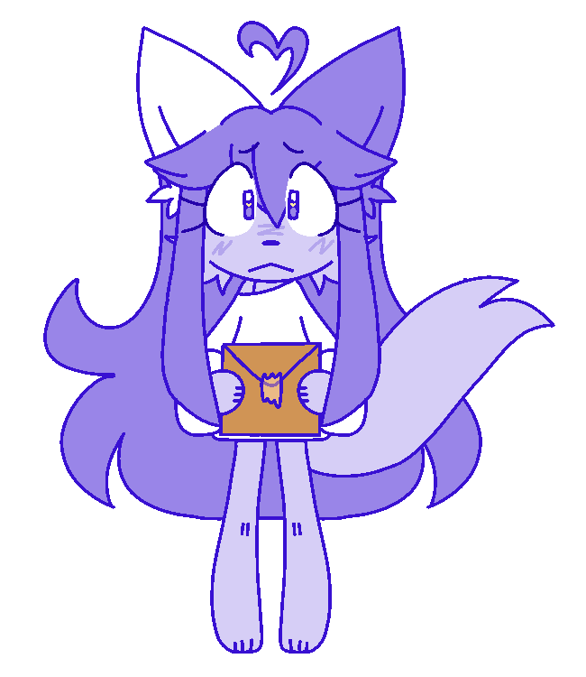 cake holding a box with a distressed face